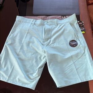 Burnside Men's Aqua Flat Front Shorts